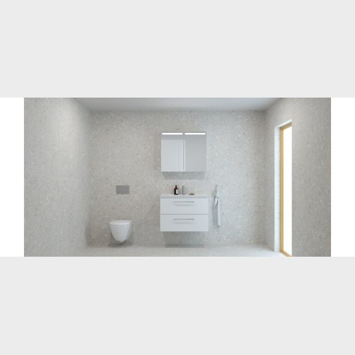Dansani Mido+ Top spejlskab 80 cm - Hvid Blank