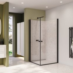 DANSANI Brused�r H:200*87-89 cm sort/klar