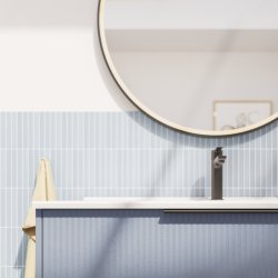 Dansani Shine spejl med matsort ramme og lysdmper 90 cm