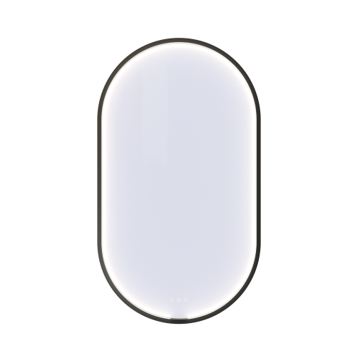 Dansani Moon ovalt spejl med LED-lys. Matsort 60x105