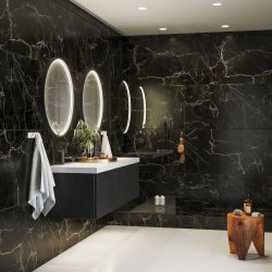 Dansani Moon spejl med LED-lys. 75 - Matsort