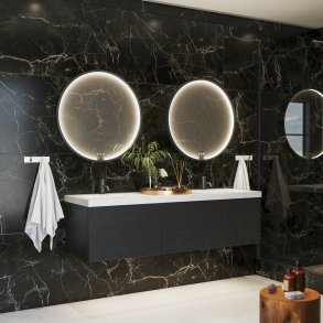 Dansani Moon spejl med LED-lys. 75 - Matsort