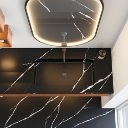 Dansani Moon ovalt spejl med LED-lys 60x105 - Matsort 