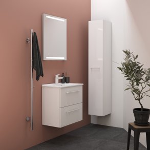 Dansani Mido+ H�jskab 175 cm hvid h�jglans m/1 l�ge
