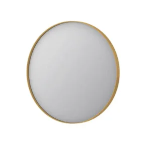 Sanibell Proline rundt spejl 80 p mat guld aluramme