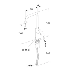Gustavsberg Epic kkkenarmatur krom