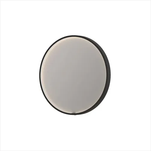 Sanibell Proline rundt spejl Ø60 med LED på matsort aluramme