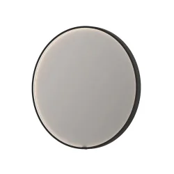 Sanibell Proline rundt spejl 80 med LED p matsort aluramme