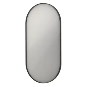 Sanibell INK SP21 ovalt spejl 50x100cm p matsort aluramme