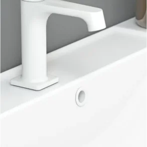 Dansani Overl�bsroset til porcel�nsvask, hvid mat