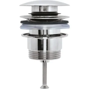  Duravit Push-open bundventil, brstet rustfrit stl