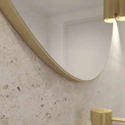 Loevschall Refine spejl med ramme, brstet messing, 100 cm