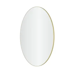 Loevschall Refine spejl med ramme, brstet messing, 100 cm