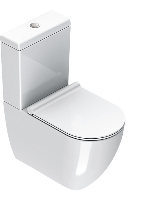 CATALANO SFERA63 gulvstående toilet med P-lås. 63x35 cisterne m låg (fritstående), Cataglaze.