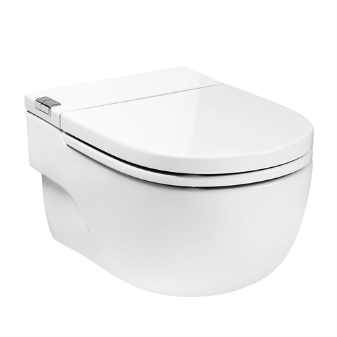 Roca In-Tank Meridian væghængt toilet med integreret cisterne. Inkl. sæde med softclose