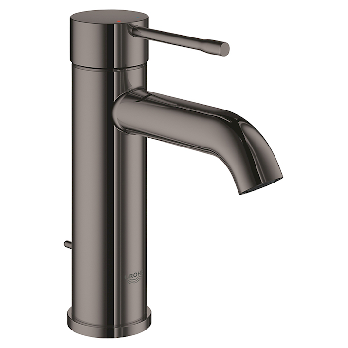 GROHE Essence S-size håndvaskarmatur med bundventil - antracit grå inspireret poleret hard graphite