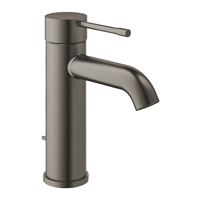 GROHE Essence S-size håndvaskarmatur med bundventil, Brushed Hard Graphite