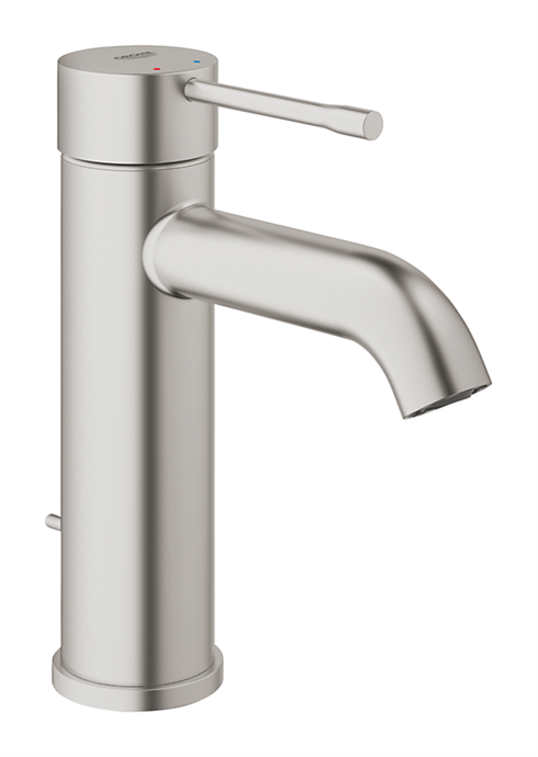 GROHE Essence S-size håndvaskarmatur med bundventil, Supersteel
