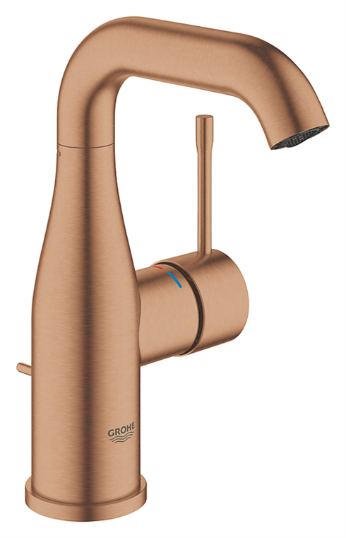 GROHE Essence M-Size håndvaskarmatur med bundventil - kobberinspirerede farve børstet warm sunset