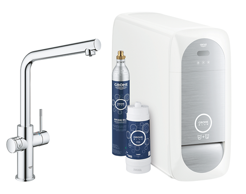 GROHE Blue Home køkkenarmatur med L-tud og Wi-Fi. Krom
