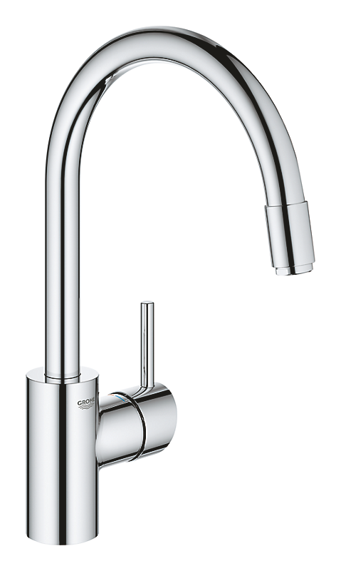 GROHE Concetto Zero køkkenarmatur C-tud og udtræk. Krom