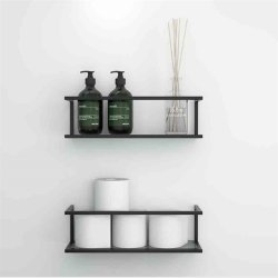 Dansani hylde. Sort/glas