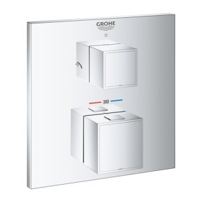 GROHE Grohtherm Cube indbygningstermostat til hoved- og hndbruser, krom