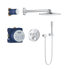 GROHE SmartControl brusesystem til indbygning med tre funktioner, krom