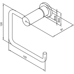 Damixa Silhouet toiletpapirholder. Brstet kobber PVD