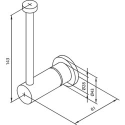 Damixa Silhouet reservepapirholder. Brstet kobbber PVD