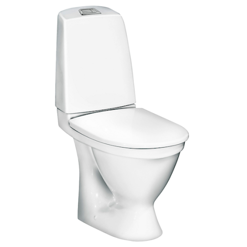 Gustavsberg Nautic Toilet 1510 C+, skjult P-lås og Hygienic Flush