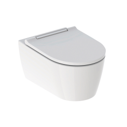Geberit One vghngt toilet inkl. sde med softclose og quick-release, hvid/blank krom 