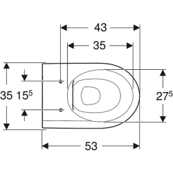 Gebeit iCon vghngt toilet. Rimfree med Keratect glasur