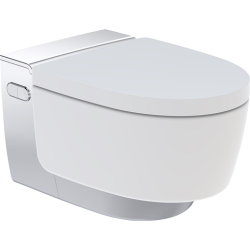Geberit AquaClean Mera Comfort douchetoilet. krom/hvid