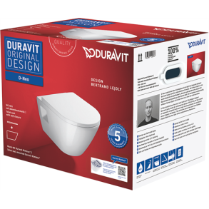 Duravit D-Neo hngeskl & sde 370x540x400 mm, ben skylle-rand, hvid hjglans