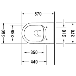 Duravit ME by Starck vgtoilet og sde. ben skylle-rand og SoftClose