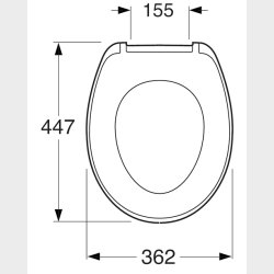Gustavsberg toiletsde Nordic3 8780 til Saval og Nordic 3 med rustfrie beslag