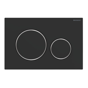 Geberit Sigma20 betjeningsplade. Matsort/krom