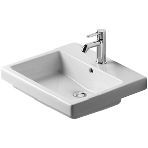 Duravit Vero hndvask t. nedfldning, Wondergliss, 55x46,5cm