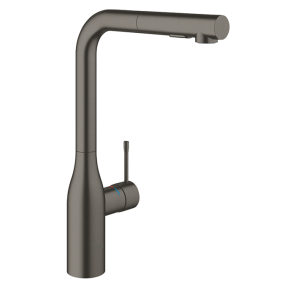 GROHE Essence kkkenarmatur med L-tud og udtrk. Brstet hard graphite