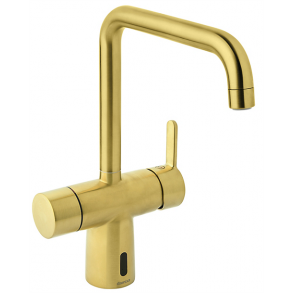 Damixa Silhouet Touchless kkkenarmatur med hj J-tud og berringsfri funktion. Brstet messing