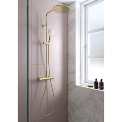 Damixa Silhouet brusesystem. Poleret messing PVD