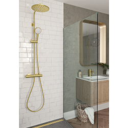 Damixa Silhouet brusesystem. Brstet messing PVD