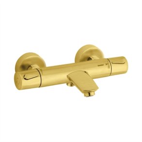 Damixa Silhouet termostatarmatur kar/bruser. Brstet messing PVD