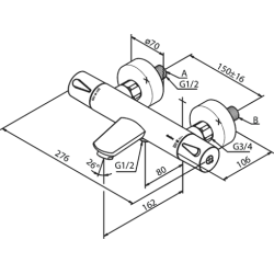 Damixa Silhouet termostatarmatur kar/bruser. Mathvid