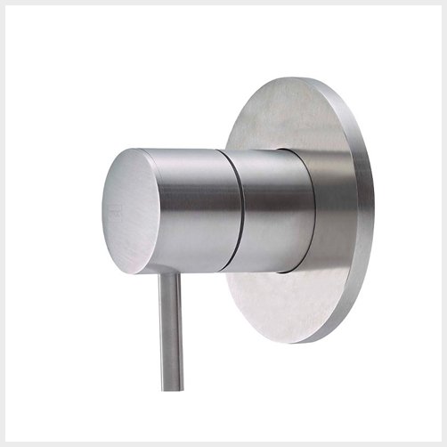 QTOO Circle C90 grebsst for termostat med temperaturregulering, komplet udvendig designdele. Matbrstet