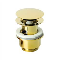 Damixa Silhouet pushopen bundventil poleret messing PVD