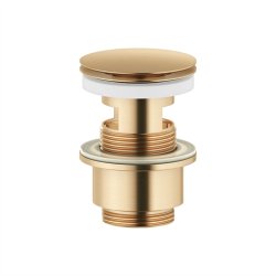 Mora push open bundventil brstet messing PVD