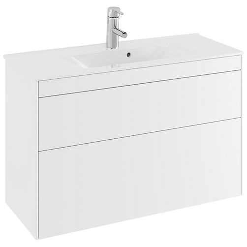 Ifö Sense møbelsæt 90 cm Compact med 2 skuffer og Sense vask, hvid