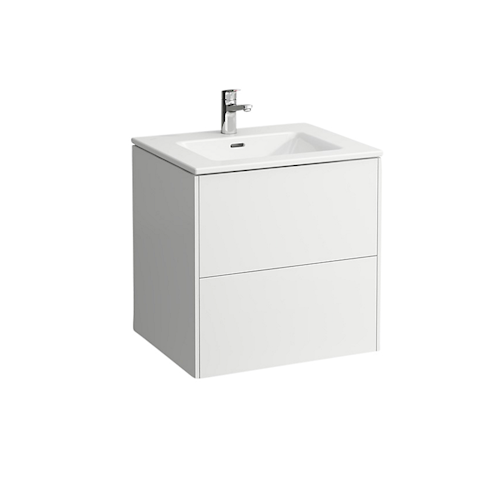 Laufen Base møbelsæt 60 cm med 2 skuffer inkl. Pro S Slim håndvask. Hvid